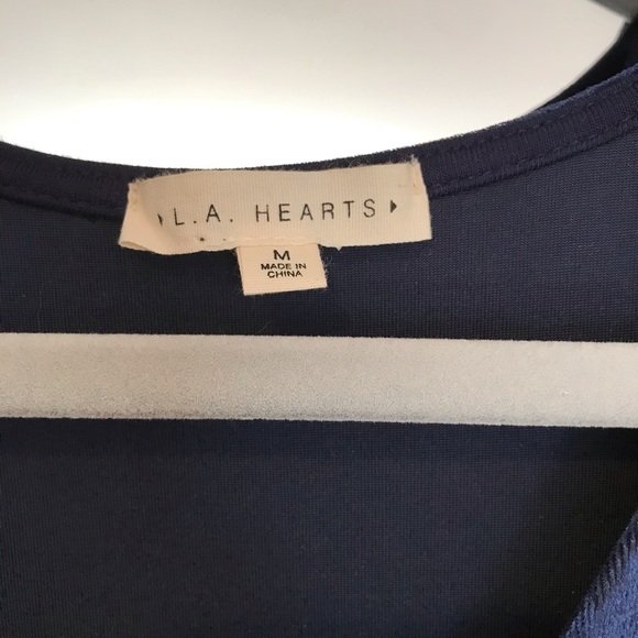 L.A. Hearts Dark Blue Velvet Dress - Picture 3 of 3